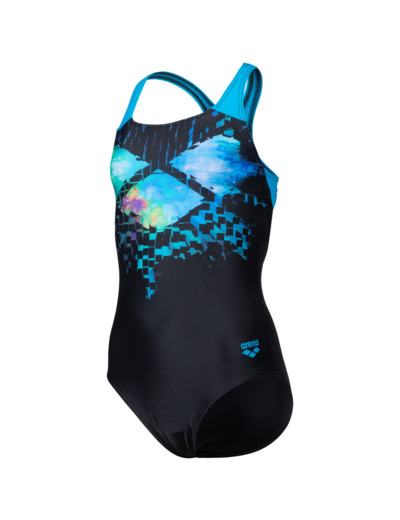 Maillot de bain avec doublure avant arena Feel Multi Pixels Swim Pro Back pour filles