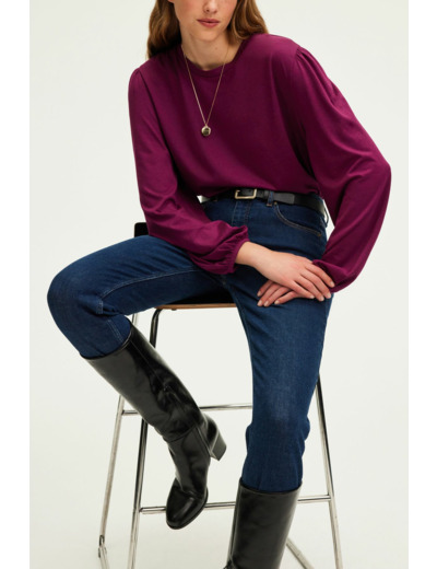 T-shirt manches longues en coton mélangé - AZLIS