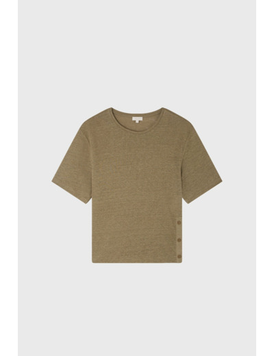 T-shirt en lin boutonné - MAYRA