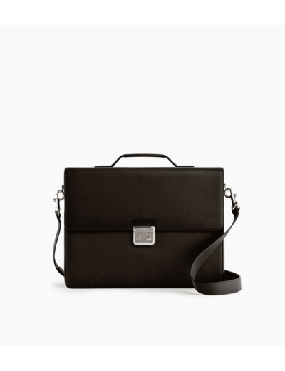 Serviette 1 soufflet Albert en cuir lisse