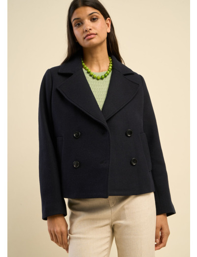 Caban court en drap de laine