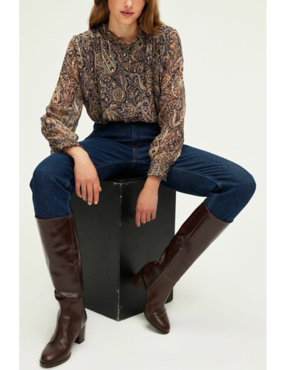 Blouse imprimé cachemire et lurex - BALBINE