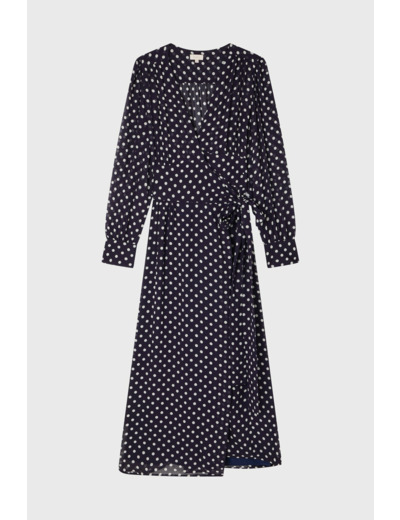 Robe portefeuille à pois - ELEN