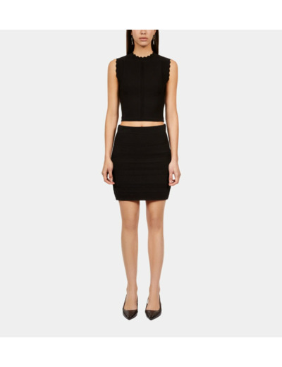 Jupe Courte Noire En Maille black