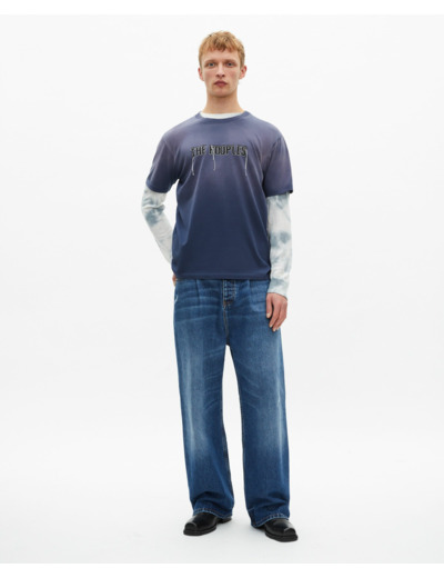 T-shirt manches courtes avec print dark navy