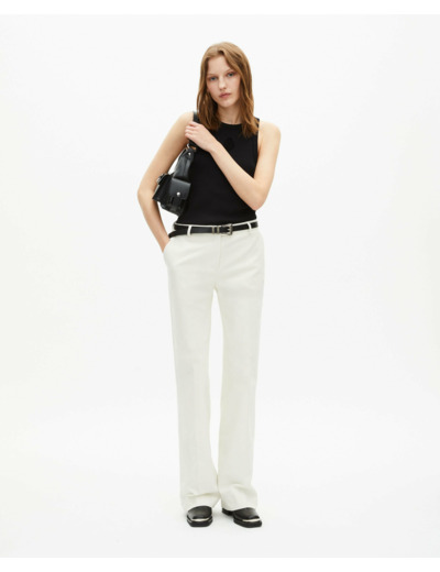 Pantalon large white