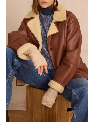 Manteau en cuir DEBBIE