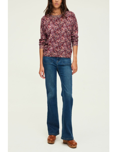 Pull fin à fleurs et lurex - JALYSSA