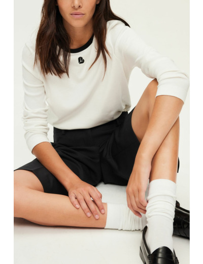 T-shirt manches longues à logo - ANNECLAIRE