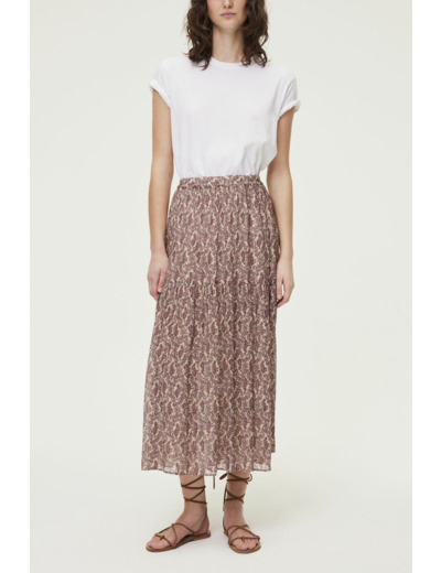 Jupe à fleurs et lurex - DULCIE