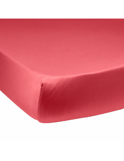 Drap housse Harmonie Satin de coton coloris Pastèque