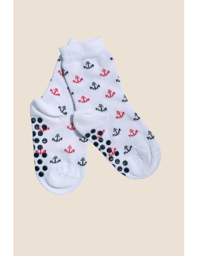 Chaussettes enfant antidérapantes motif ancre