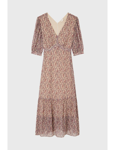 Robe longue imprimé à lurex - EDITA