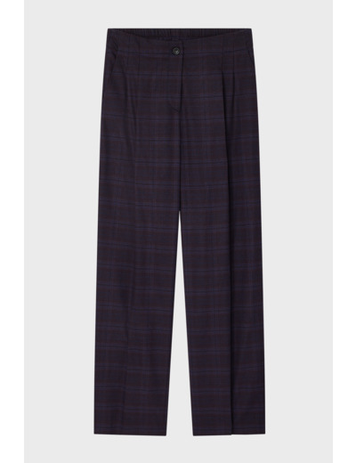 Pantalon carotte à carreaux - NOUHA