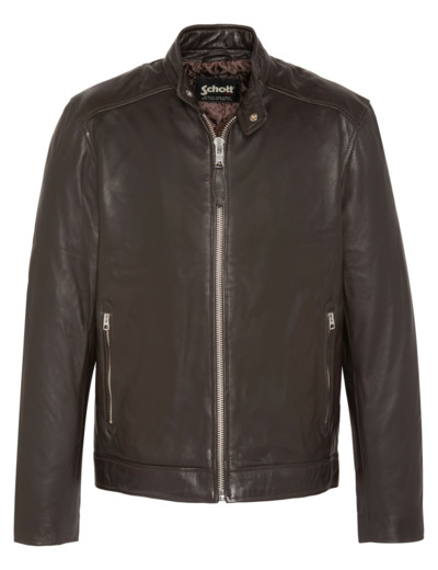Blouson motard, cuir d'agneau