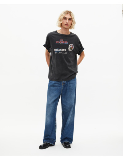 T-shirt avec sérigraphie noir black washed