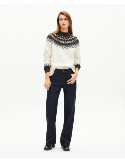 Jean large brut bleu blue electric
