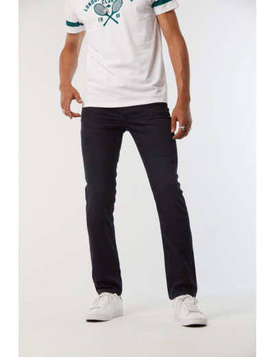 Pantalon straight fit, taille medium haute,jambe ajustée