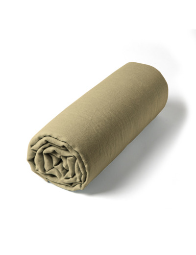 Drap-housse lin lavé | Linge de lit uni | Tradition des Vosges