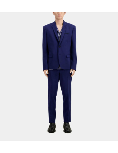 Veste de costume bleu vif en laine dark blue