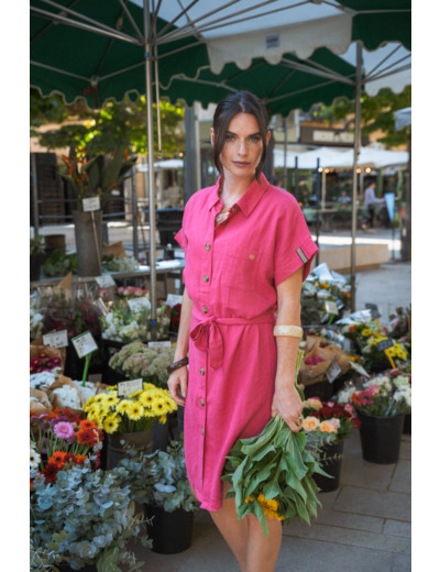 Robe chemise LIN femme Esma