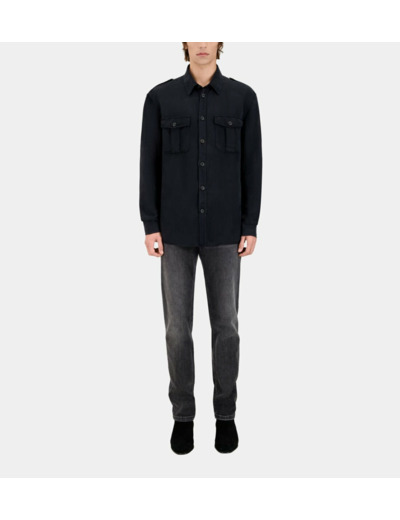 Chemise Militaire Poches Plaquees black