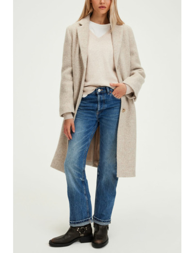 Manteau droit en laine - LORELIA
