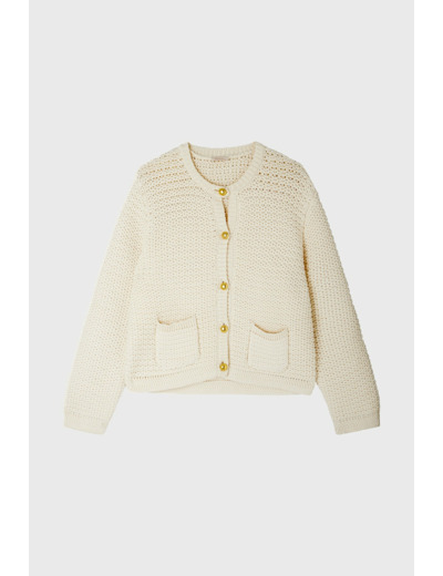 Gilet en maille à boutons - LORENN