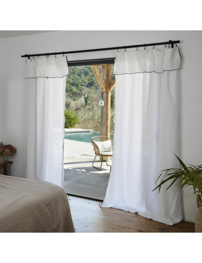 Rideau panneau en Lin réglable | Tradition des Vosges