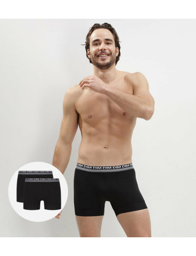 Lot de 2 boxers noirs pour homme 3D Stay and Fit