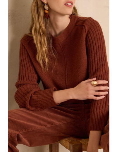 Pull BROOKLYN en laine côtelé