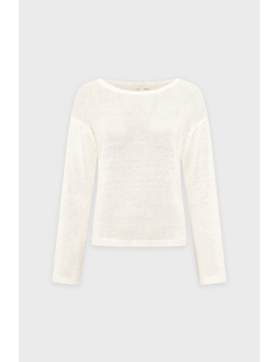Pull col rond en lin - JAZELLE