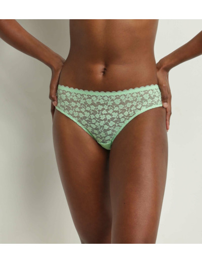 Culotte midi pour femme en dentelle florale Vert d'eau Daisy Lace