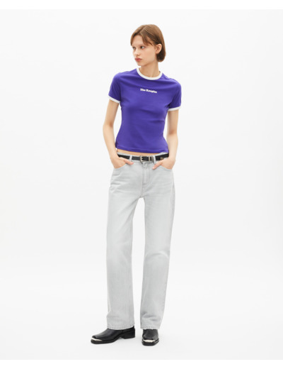 T-shirt avec sérigraphie violet electric blue