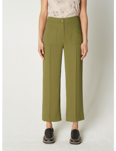 Pantalon uma vert mousse