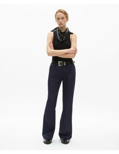 Pantalon flare navy