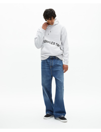 Sweatshirt à capuche avec sérigraphie gris light grey