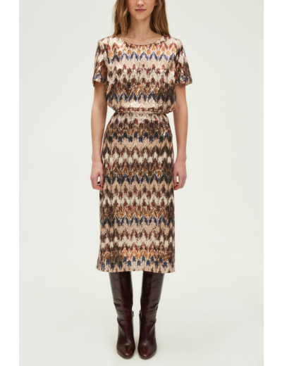 Jupe midi à sequins - VIDETTE