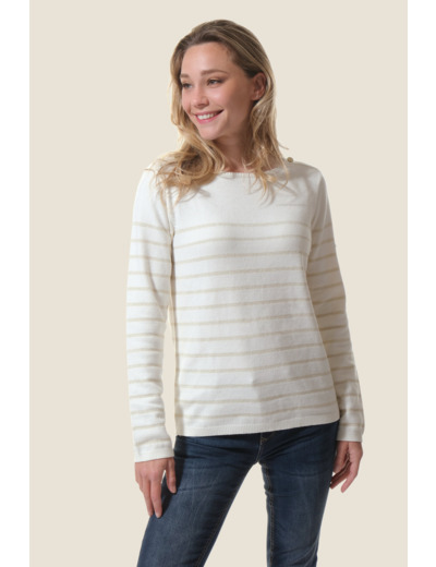 Pull Marinière femme VISCOSE et LUREX Mosaline