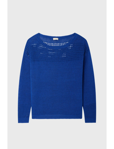 Pull col rond en lin - LISIE