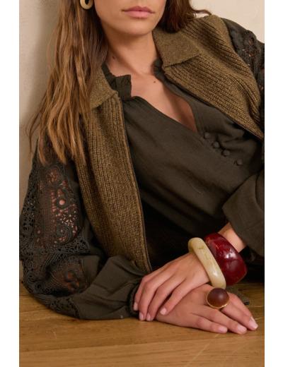 Blouse brodée SIMONE en 100% coton