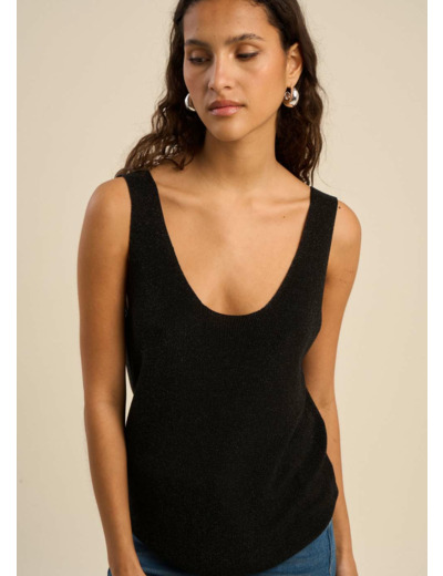 Débardeur en maille scintillante