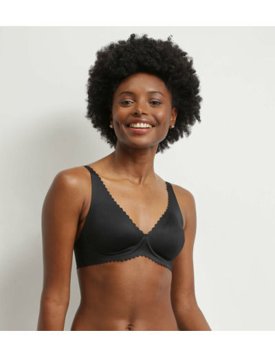 Soutien-gorge foulard à armatures en microfibre Noir Dim Body Touch