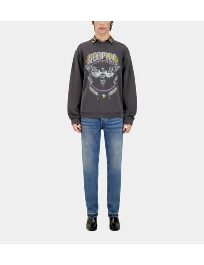 Sweatshirt Avec Print Papillon Devant carbone