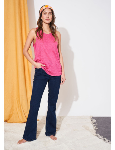 Jean coupe flare taille haute