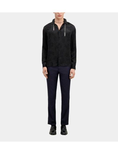 Chemise Jacquard Noire À Fleurs black