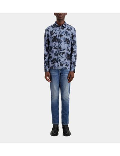 Chemise A Manches Longues Col Classique black blue