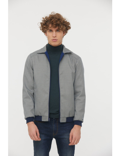 Blouson reversible uni/ carreaux Sherlock Holmes