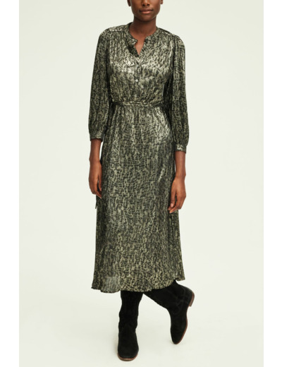 Robe midi en lurex léopard - SYDONIE