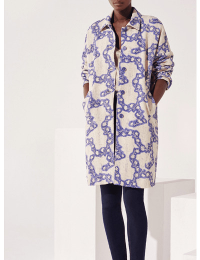 Manteau bleu indigo
